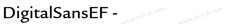 DigitalSansEF 字体转换